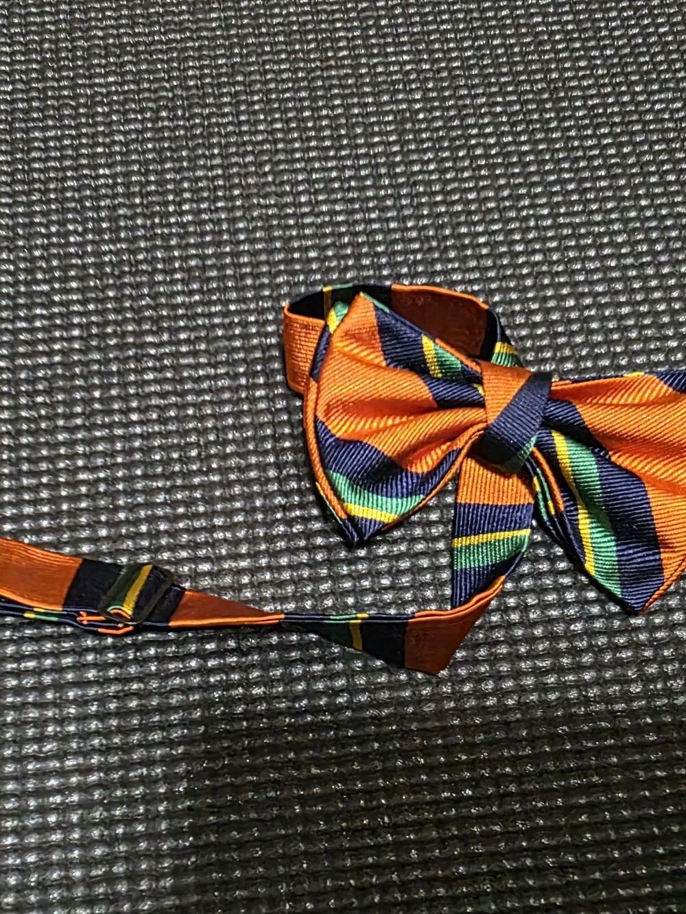 Polo by Ralph Lauren Orange, Navy & Green Striped Bow Tie